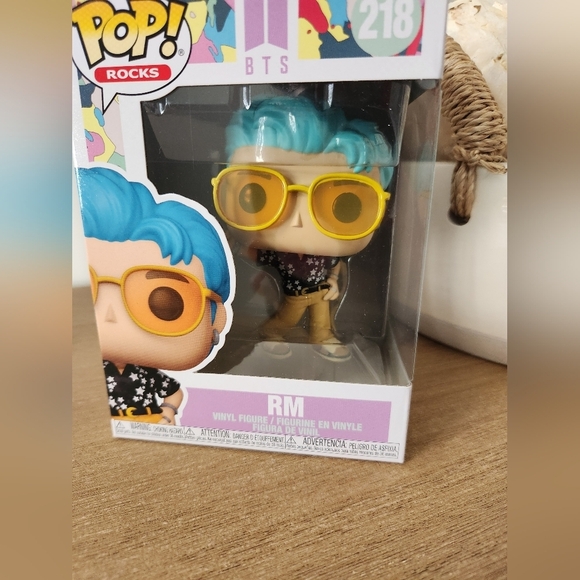 Funko Pop! BTS RM with Blue Hair and Yellow Glasses Dynamite - Picture 6 of 7